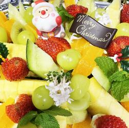 クリスマスのカットフルーツ